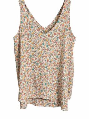 Lane Bryant Floral V-Neck Sleeveless Tank Top - Multi Floral